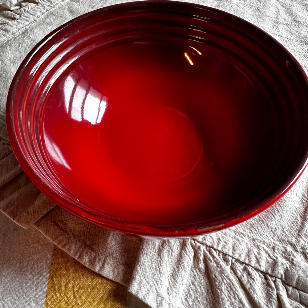 Vibrant Red  Le Creuset Ceramic Bowl